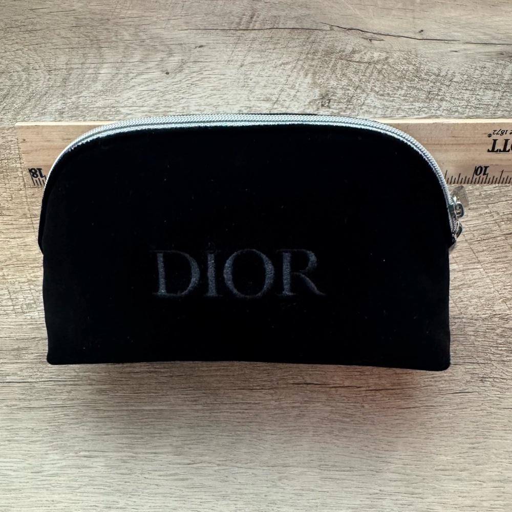 Dior Black Velvet Cosmetic Bag - NWT